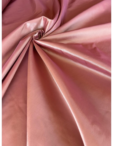 Tkanina tafta z połyskiem brudny róż