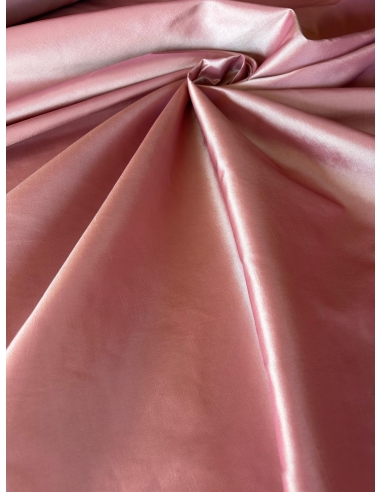 Tkanina tafta z połyskiem brudny róż