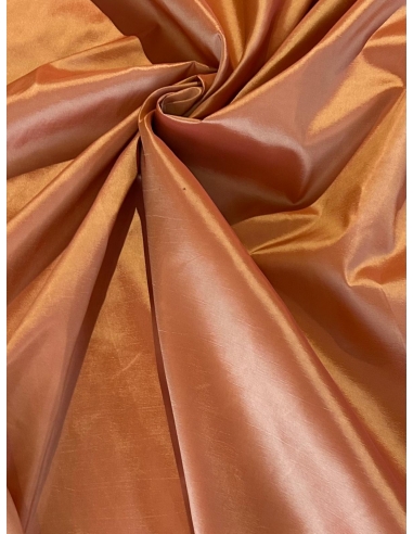 Tkanina tafta z połyskiem pomarańczowa
