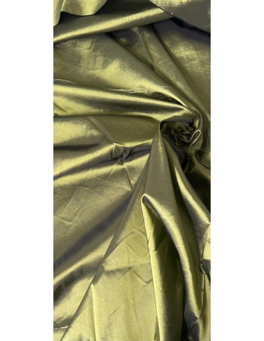 Tkanina tafta z połyskiem zielona