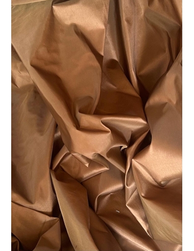 Tkanina tafta z połyskiem jasny brąz