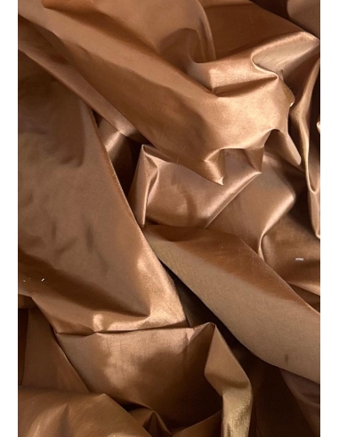 Tkanina tafta z połyskiem jasny brąz