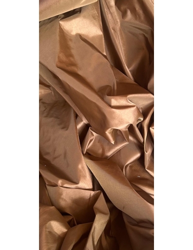 Tkanina tafta z połyskiem jasny brąz