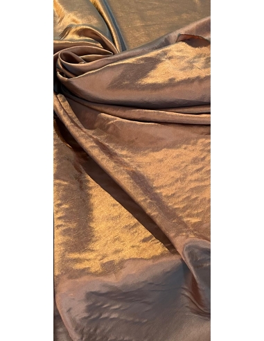 Tkanina tafta z połyskiem miedziany brąz