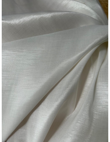 Tkanina tafta z połyskiem biała