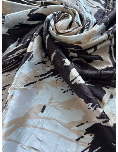 Tkanina satyna z połyskiem brąz z...