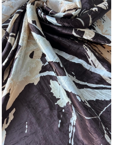 Tkanina satyna z połyskiem brąz z...