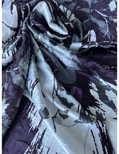 Tkanina satyna z połyskiem śliwkowy z...