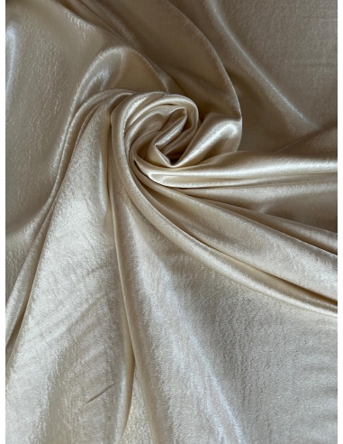 Tkanina satyna z laykrą kremowa