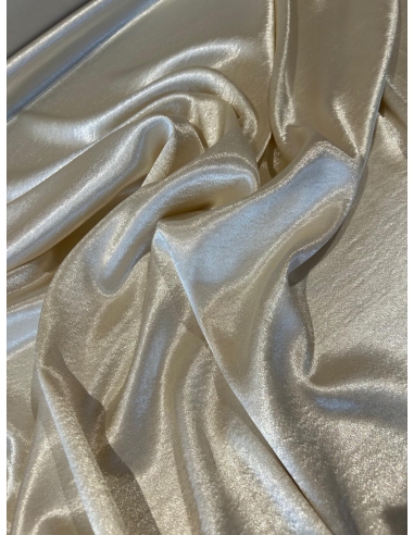 Tkanina satyna z laykrą kremowa