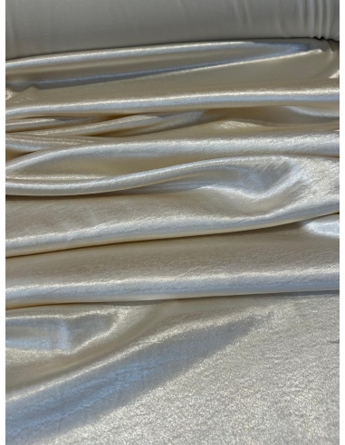 Tkanina satyna z laykrą kremowa