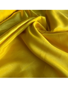 Tkanina żorżeto -atłas  żółty