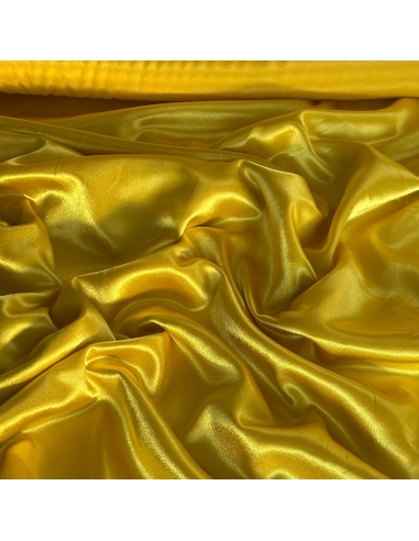 Tkanina żorżeto -atłas  żółty