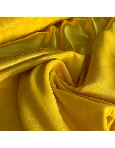 Tkanina żorżeto -atłas  żółty