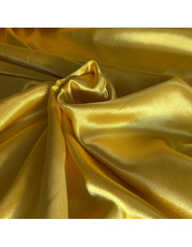 Tkanina żorżeto -atłas  żółty